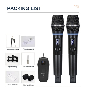 Mới đến 2 trong 1 Echo treble bass BT phổ <span class=keywords><strong>microphone</strong></span> sạc UHF Micro không dây - Product Image 6