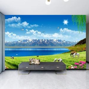 <span class=keywords><strong>Papier</strong></span> peint mural personnalisé avec vue sur la montagne et l'océan pour salon, appartement et chambre à coucher, <span class=keywords><strong>panoramique</strong></span> et lumineux - Product Image 3