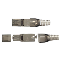 Conector Modular RJ45 CAT7 8P8C de Alta Calidad, Sin Herramientas, Blindado FTP/STP, de Aleación de Zinc
