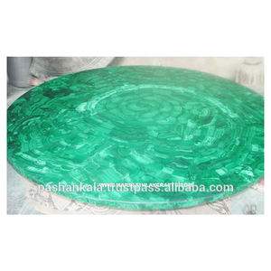 Redonda de mármol de malaquita de mesa - Product Image 1