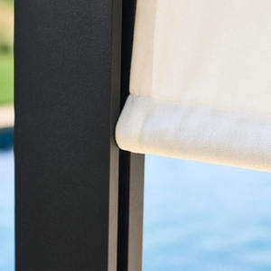 The Most Popular Customized Patio Furniture Double Sun Lounger Garden Sets <strong>Daybed</strong> <strong>with</strong> Teak Wood Finish Sun Lounge <strong>Canopy</strong> Bed - Product Image 6