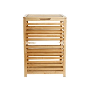 Custom-made Japanese-style <b>bamboo</b> laundry <b>baskets</b> for home and bedroom use, suitable for sorting and storing dirty clothes. - Product Image 2