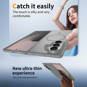 Étui de téléphone portable magnétique personnalisé antichoc gris ultra-luxe au toucher soyeux pour <span class=keywords><strong>Samsung</strong></span> Z Fold 8 – Vente en gros - Product Image 3