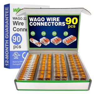 Bộ nối dây đầu cuối nhỏ gọn Wagos 221 Series 90 chi tiết (25x 221-2401), (25x 221-412), (25x 221-413), (15x 221-415) - Product Image 1