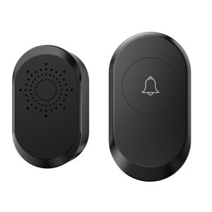 กริ่งประตูไร้สาย กันน้ำ 300 เมตร 38 เสียงเรียกเข้า รีโมท ปลั๊ก EU UK US ใช้แบตเตอรี่ 110V-220V 1 ปุ่มกด 2 เครื่องรับสัญญาณ ไฟ <span class=keywords><strong>LED</strong></span> กระพริบ - Product Image 1