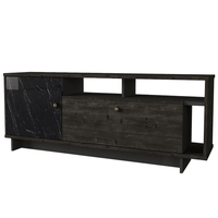 Unit TV Artem Dekorister Mewah Eksklusif Terlaris Turki, Desain Panel Chipboard Marmer Daur Ulang Modern dengan Efek Kayu
