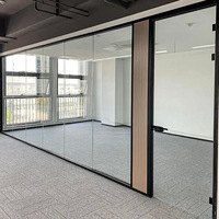 Poste de travail modulaire professionnel de luxe haut de gamme insonorisé en verre pour bureau, espace de travail d'entreprise