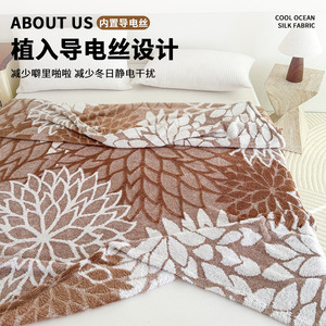 Manta de Coral Rectangular de 300g, Gruesa, Cálida y Suave al Tacto para Uso Doméstico - Product Image 5