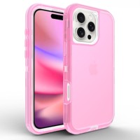 Étui de téléphone transparent durable 3 en 1, coque rigide pour iPhone 16 15 14 13 12 11 Pro Max