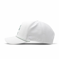 Casquette de camionneur perforée découpée au laser avec logo personnalisé, casquette de golf à cordon, casquette de camionneur imperméable avec patch en caoutchouc PVC