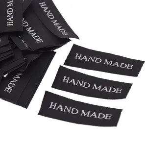 Custom woven labels clothing main labels clothes hem tags t shirt woven label for clothing