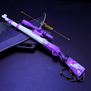 สกิน <span class=keywords><strong>Kar98k</strong></span>-พวงกุญแจปืนสไนเปอร์โมเดลอาวุธโลหะเต็มรูปแบบ3D ปั้นปืนจำลองขนาดเล็กของสะสมจี้ของเล่นเด็ก - Product Image 2