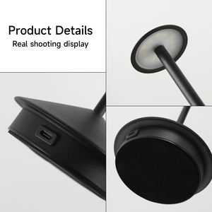 コードレステーブルランプ電池式LEDデスクランプポータブルタッチ調光可能テーブルナイトライトダイニングホーム用 - Product Image 5