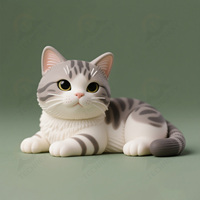 Figurines d'animaux 3D personnalisables, différents styles disponibles, charmantes, mignonnes, signification commémorative, service d'impression 3D, plastique