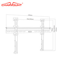 Untuk VESA Maksimal 600*400mm Dudukan TV LCD Universal Anti-pencurian Baja Gulung Dingin Kapasitas Beban 45kg Dudukan TV Dinding dengan Kunci