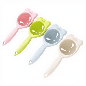 Cute Cat Shape <b>Silicone</b> Egg Separator Manual Egg Yolk White Divider Kitchen <b>Tool</b> Pink Green Blue Beige - Product Image 3