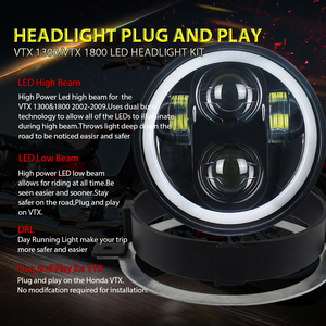 Đèn pha <span class=keywords><strong>LED</strong></span> 5 3/4 inch, đèn pha <span class=keywords><strong>LED</strong></span> 5.75 inch kiểu <span class=keywords><strong>halo</strong></span> dành cho xe máy phổ thông với đèn pha projector <span class=keywords><strong>LED</strong></span> tròn 5.75 inch - Product Image 4