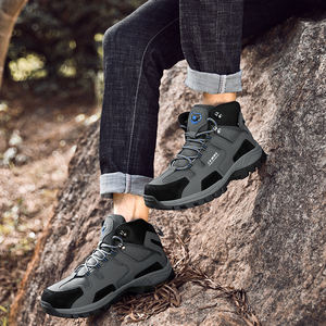 カップルハイキングシューズ男性登山用マイクロファイバーレザートレッキング耐性ブーツ滑り止めアウトドア - Product Image 5
