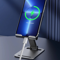 Support de téléphone portable en métal de bureau rotatif à 720 degrés en acier au carbone avec revêtement en poudre
