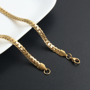 Vintage Waterproof Non Tarnish 5/7MM <strong>Men</strong> Jewelry <strong>Accessories</strong> 18K Gold Plated Stainless Steel <strong>Chains</strong> Women Embossed Necklaces - Product Image 5