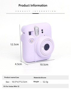 Bán Buôn Chất Lượng Cao Bìa Cho Fujifilm Instax Mini 12 Mềm <span class=keywords><strong>Silicone</strong></span> Máy Ảnh Bảo Vệ Trường Hợp - Product Image 4