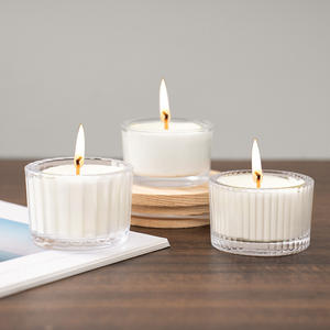 Custom Massage Mini <strong>Candle</strong> Jars <strong>Glass</strong> Round Empty Wide Mouth Clear <strong>Candle</strong> Containers With Box - Product Image 1