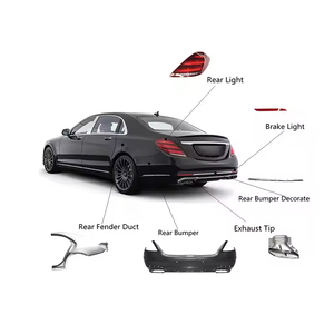 Kit carrozzeria per Auto da W221 a W222 <span class=keywords><strong>classe</strong></span> <span class=keywords><strong>S</strong></span> Look stile Look parti Auto paraurti cofano Kit luci per 2006 2013 W221 - Product Image 4