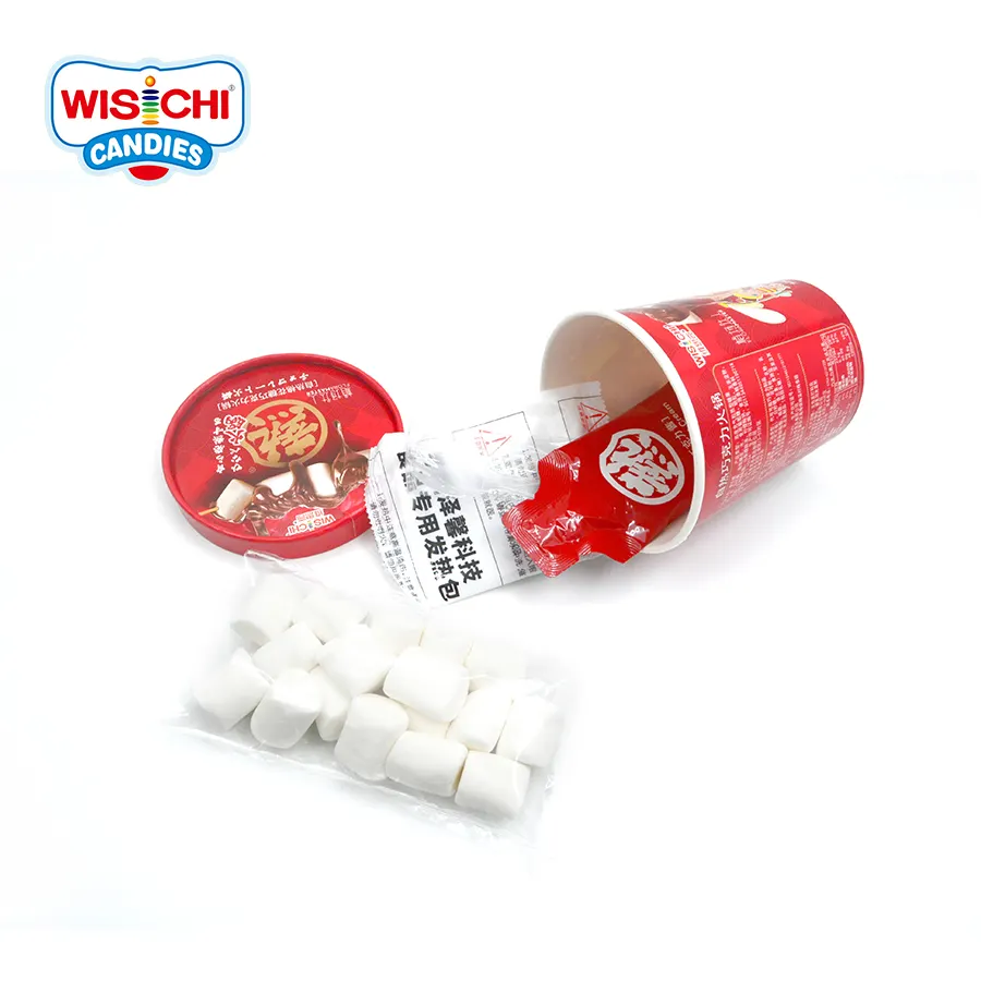 Free sample instant paper cup self heating marshmallow chocolate pot hot fondue