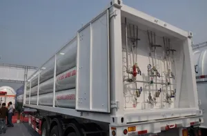Fabriek Prijs Lpg Cng Tanker 40000 Liter Opslag Tanker Cng Gas Transport Tank Trailer 2 Buizen Container Te Koop
