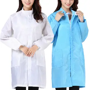 Reusable Clean Room Clothes Antistatic Coverall Esd Cleanroom Smock