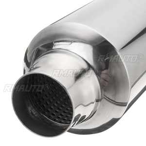 Silenciador de Escape Universal para Automóvil, Resonador de Tubo de Escape con Entrada/Salida de 51 mm, Acero Inoxidable - Product Image 5