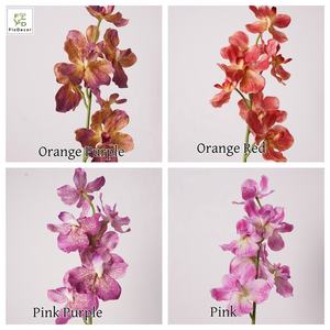 Fleur hydratante haut de gamme 7 têtes Real Touch papillon <span class=keywords><strong>Vanda</strong></span> orchidée fleurs pour salon mariage décoration extérieure - Product Image 3