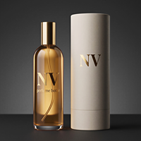 Flacon de parfum en verre de luxe de haute qualité 100 ml, emballage personnalisé avec boîte, base épaisse, conteneur cosmétique, vente en gros OEM