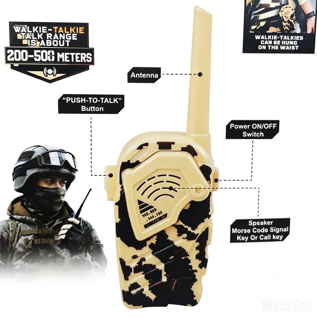 2 in 1 Wireless Intercom System Camouflage Walkie Talkies for Kids Wholesale Child Toy Phone Walkie Walkie Enfant