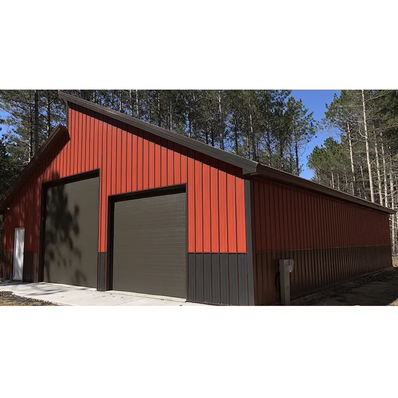 Free Design Metal frame prefabricated car Garage modern steel structure vehicle house bike shed and Motorcycle hangar
