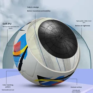 Pallone da <span class=keywords><strong>Calcio</strong></span> <span class=keywords><strong>Serie</strong></span> A Italiana Misura 5 in Puro Pelle Leggera per Adulti, Allenamento e Competizione all'Aperto, PU Rinforzato Prodotto a Guangdong - Product Image 4