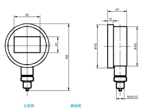 Manomètre numérique 0,5 % FS pour air, eau et huile en acier inoxydable YW-100B - Product Image 5