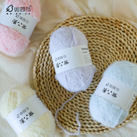 Kunstnerz-Fleece-Garn 3mm 180m 80% Nylon 20% Baumwolle Weiches Fancy Mischgarn zum Handstricken