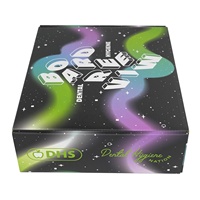 Boîte d'expédition en carton ondulé personnalisée avec impression couleur intégrale, design galaxie, pour kit d'hygiène dentaire, emballage e-commerce