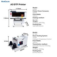 DTF Printer Dual I3200 mesin cetak XP600 T-shirt Printer garmen bubuk Oven Shaker kustomisasi rumah