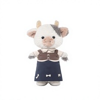 Peluche Vache Mignonne et Amusante, Adorable Peluche Veau, Coussin de Sommeil et d'Étreinte, Compagnon de Jeu, Cadeau d'Anniversaire Unisexe, Polyester Coton PP