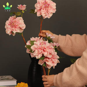 Fiori di seta artificiale dalia fiore a stelo lungo adatto per la decorazione di nozze mazzi decorazioni per la casa arredamento per la casa - Product Image 4