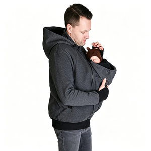En stock – Nouveau sweat à capuche décontracté pour homme, coupe décontractée, 350 GSM, avec <span class=keywords><strong>poche</strong></span> <span class=keywords><strong>kangourou</strong></span> 2-en-1 pour bébé, collection automne-hiver - Product Image 2