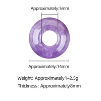Perles rondes en pierre naturelle de 8*14mm à grand trou, type abaque, pour colliers, bracelets, boucles d'oreilles et artisanat DIY, perles en agate en forme de roue, perles lâches
