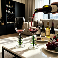 Verres à vin et à brandy en borosilicate de luxe, mignons, faits à la main, en forme de tulipe, colorés, capacité 540-580 ml, pour mariage, Noël, cadeau, vente en gros