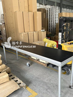 Table de DJ TFR Design et en promotion avec kit de pieds - 2*8 pieds avec plateau antidérapant en bouleau, résistant au soleil et à l'eau