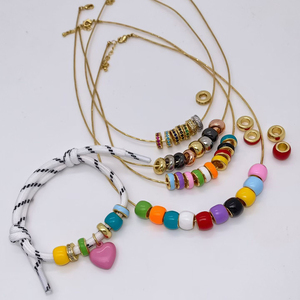 Perle en émail et zircon à grand trou de style européen, compatible avec les bracelets, colliers, boucles d'oreilles <span class=keywords><strong>Pandora</strong></span>, accessoires et fournitures pour la fabrication de bijoux R83 - Product Image 3