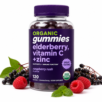 Complément Alimentaire Naturel pour Adultes : Gommes de Vitamine C et de Zinc à la Baie de sureau pour Soutenir la Fonction Immunitaire