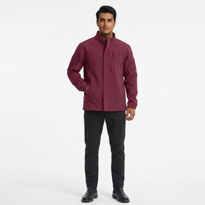 Men's Tactical Canvas Soft Shell Jacket Hooded Stand Collar Waterproof Windproof Hiking Outdoor Custom Front Logo - Product Image 1
