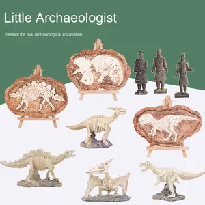 Pequeños materiales experimentales arqueológicos DIY para estudiantes de escuela <span class=keywords><strong>primaria</strong></span>, caja ciega para niños, material didáctico de excavación, dinosaurio - Product Image 4